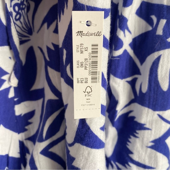 Madewell Lightestspun Tie-Back Cover-Up Romper in Tropicale Floral - Picture 7 of 7